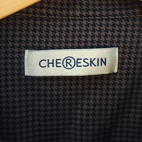 RETRO CHERESKIN Houndstooth Button Up Shirt Men's Medium Relaxed Fit - Picture 3 of 6